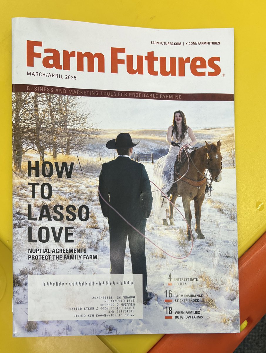 NoDakSarah's tweet photo. Since I usually am the one taking the cover photos, it was a fun change of pace to be on the cover! 

Thanks to @pamelajocaraway for including us in the latest issue of @FarmFutures 

https://t.co/gsHEjQfuwu https://t.co/bzKxymWpwp