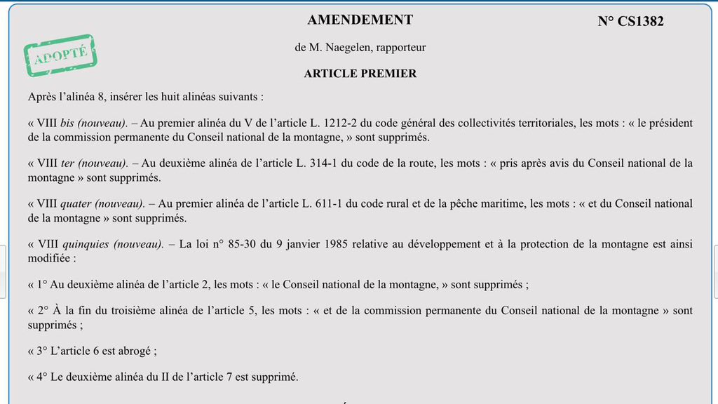Frédérique Espagnac (@fespagnac) on Twitter photo Le gouvernement par la voix du ministre <a href="/LMarcangeli/">Laurent Marcangeli</a> donne un avis de sagesse à la suppression du Conseil nat de la Montagne. ⛰️ Incroyable pour un premier ministre d’un département de montagne <a href="/bayrou/">François Bayrou</a> ! Je demande qu’en séance le CNM soit rétabli! @afp
<a href="/LaRepDpyrenees/">La Rép des Pyrénées</a> <a href="/sudouest/">Sud Ouest</a> Le gouvernement par la voix du ministre <a href="/LMarcangeli/">Laurent Marcangeli</a> donne un avis de sagesse à la suppression du Conseil nat de la Montagne. ⛰️ Incroyable pour un premier ministre d’un département de montagne <a href="/bayrou/">François Bayrou</a> ! Je demande qu’en séance le CNM soit rétabli! @afp
<a href="/LaRepDpyrenees/">La Rép des Pyrénées</a> <a href="/sudouest/">Sud Ouest</a>