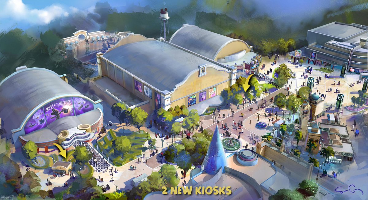 [News] ⚠️🚨World Premiere Plaza PERMIT 2/2🚨⚠️
🚧Retail kiosk near World Premiere :

➡️A second retail kiosk, mirroring the one near Animagique Theater, will be built at the entrance/exit of #WorldPremiere.
➡️The #WDS2 kiosk has an identical footprint of 38.5m², with 36m² of