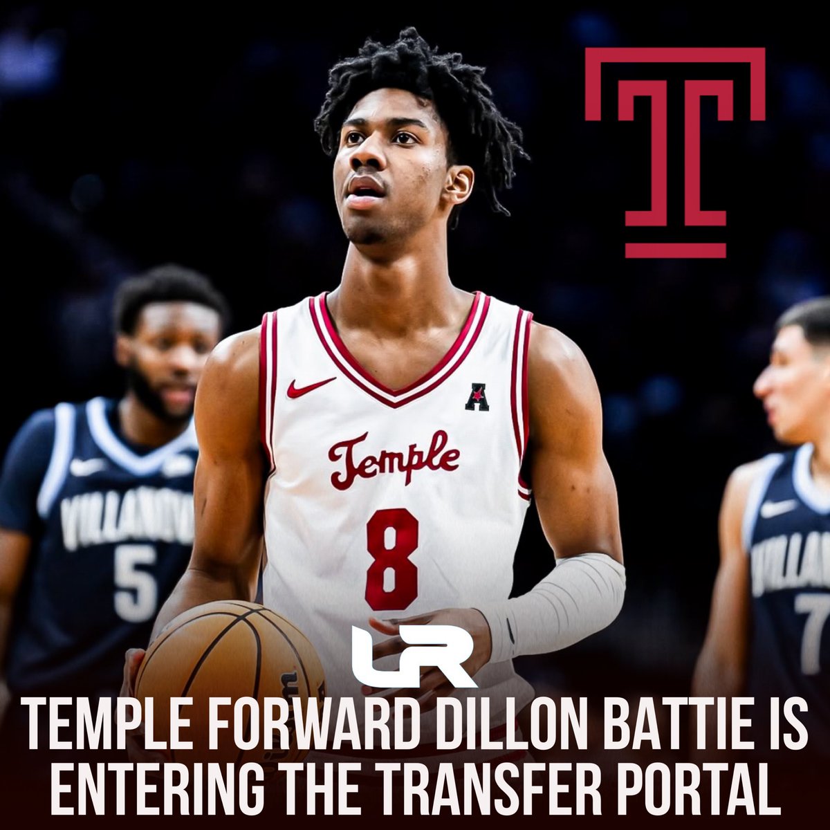 NEWS: Temple forward Dillon Battie is entering the transfer portal, his agent Daniel Poneman of <a href="/WEAVE/">WEAVE</a> tells <a href="/LeagueRDY/">League Ready</a>.

Battie is a former four-star recruit who played just one season at Temple. He’s a native of Dallas, Texas.

He averaged 3.6PPG and 1.8RPG this season.