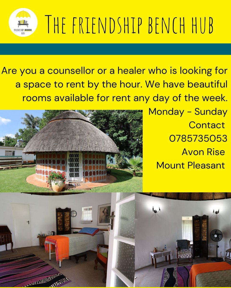 We have beautiful rooms available for rent at 9 Avon Rise, Mount Pleasant, Harare. Come through and see the spaces.

#FriendshipBenchHub