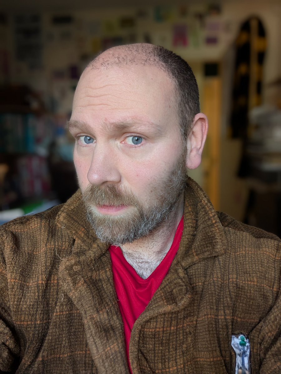 This is me today on my birthday, at 38. I'm fatter, grey, and bald, but I'm healthy with a house, an incredible wife, a safe job &amp; wonderful friends &amp; family. I'm grateful for what I have &amp; who I am, &amp; I'm trying not to take it for granted when many others don't have my privilege