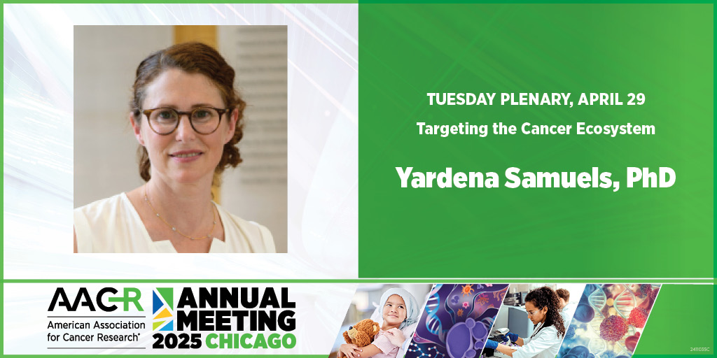 AACR (@aacr) on Twitter photo The Various Layers of Intratumor Heterogeneity and Their Impact on Tumor Immunity:
Yardena Samuels will address this topic in a plenary session on Targeting the Cancer Ecosystem (Tuesday, April 29) at #AACR25. Learn more:
brnw.ch/21wRxxa
<a href="/samuels_yardena/">yardena samuels</a> The Various Layers of Intratumor Heterogeneity and Their Impact on Tumor Immunity:
Yardena Samuels will address this topic in a plenary session on Targeting the Cancer Ecosystem (Tuesday, April 29) at #AACR25. Learn more:
brnw.ch/21wRxxa
<a href="/samuels_yardena/">yardena samuels</a>