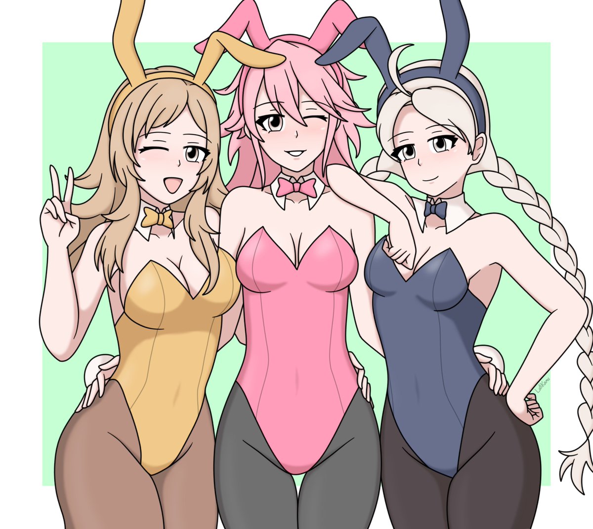 been needing to draw more bunny girls for the season so here's the conquest daughters 💛🩷🤍
#FireEmblem