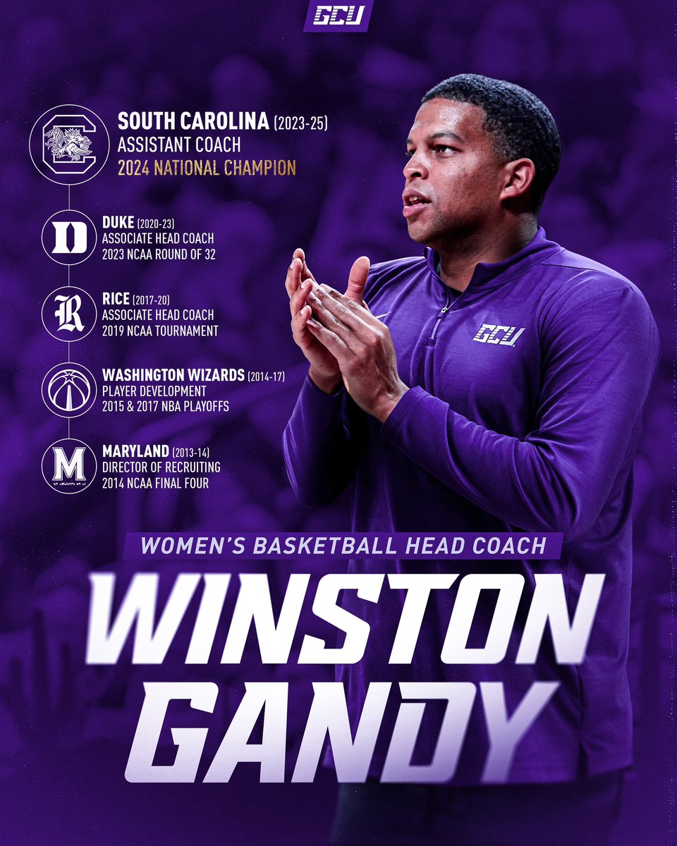 Great day for Eastman Beaudine as we placed Winston Gandy as the new Head Women’s Basketball Coach at GCU. Grateful to assist President Mueller &amp; AD <a href="/JamieBoggsJD/">Jamie P. Boggs</a> on this important hire.
gculopes.com/news/2025/3/24…
#GCUWBB #MWWB #NCAAWBB #MarchMadness #WinstonGandy #powerofwho