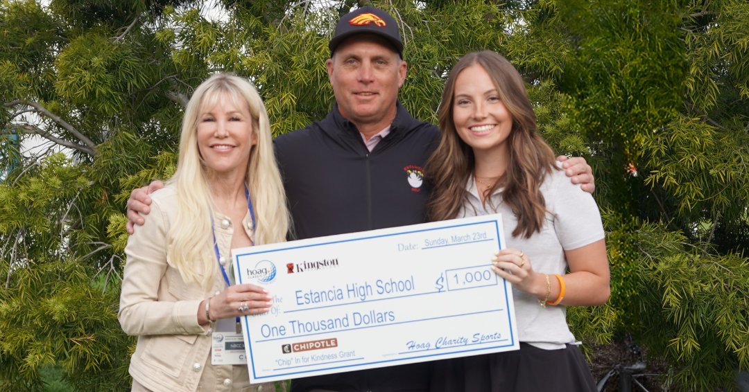 nmusd's tweet photo. Fore the kids! โณ๏ธWe're thrilled to announce that five #NMUSD schools have made history as the first-ever recipients of the โChip-inโ for Kindness Grant from Chipotle at the Hoag Classic Golf Invitational! #HoagClassic #ChipotleChipsInForKindness #whereiswes @hoagclassic @chipotle https://t.co/H6KnjPqs7U