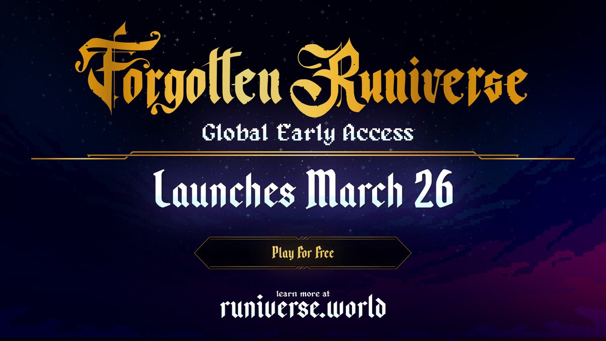 Forgotten Runiverse goes live forever on March 26.

Are you ready, Wizards? ✨