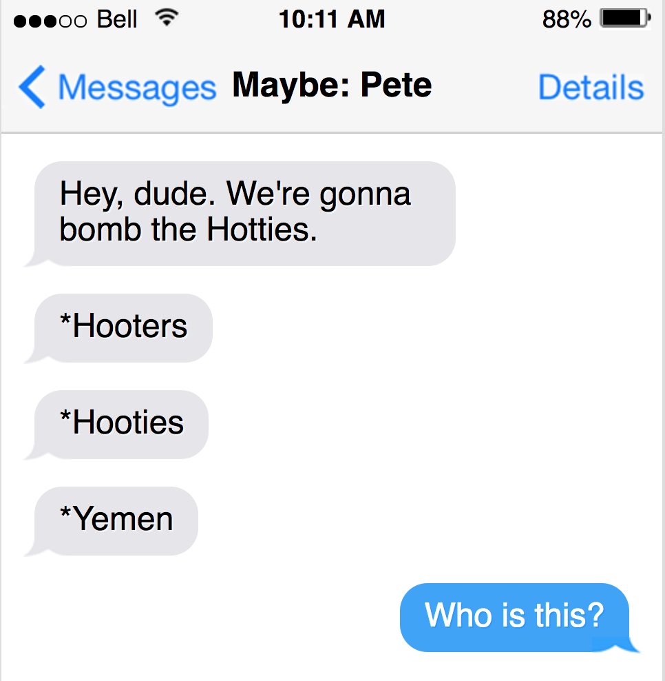 I was also accidentally texted war plans by Pete Hegseth.