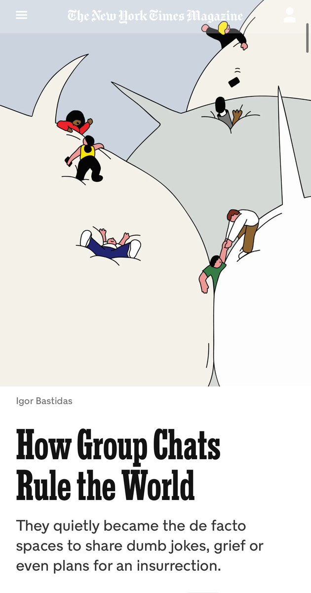 talmon joseph smith (@talmonsmith) on Twitter photo with group chat news in the uh news, i think we have reached full validation of this <a href="/SophieHaigney/">Sophie Haigney</a> take in <a href="/NYTmag/">NYT Magazine</a> with group chat news in the uh news, i think we have reached full validation of this <a href="/SophieHaigney/">Sophie Haigney</a> take in <a href="/NYTmag/">NYT Magazine</a>