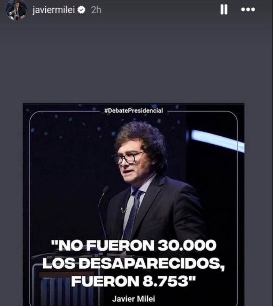 icelis86's tweet photo. Siempre me molestó la cultura de la grieta como forma de construcción política. Pero un día como hoy la considero terriblemente necesaria. Sin grieta parecería que todos somos unos hijos de puta cómo @JMilei y todos los negacionistas y nazis que lo rodean. https://t.co/JEeG93wPaY