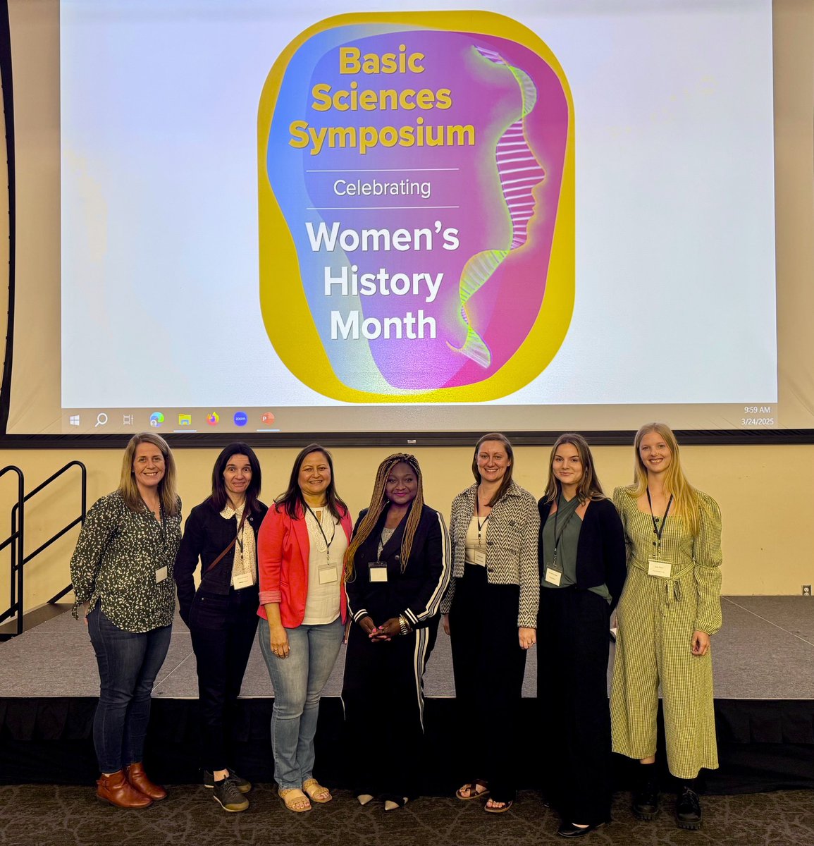 A great start to the Basic Sciences Symposium celebrating Women’s History Month! Keynote speaker <a href="/DrMartinaPhD/">DrMartinaPhD</a>  with the event organizers! <a href="/RoseEDixon1/">Rose Dixon</a> <a href="/MNCline/">Madeline Nieves</a> <a href="/ucdavis/">UC Davis</a>