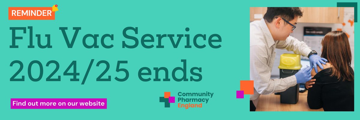 Pharmacy owners are reminded that the NHS Flu Vaccination Service ends on 31st March 2025, and no vaccinations should be administered under this service after that date.

Continue reading 👉 bit.ly/4iWvKSy