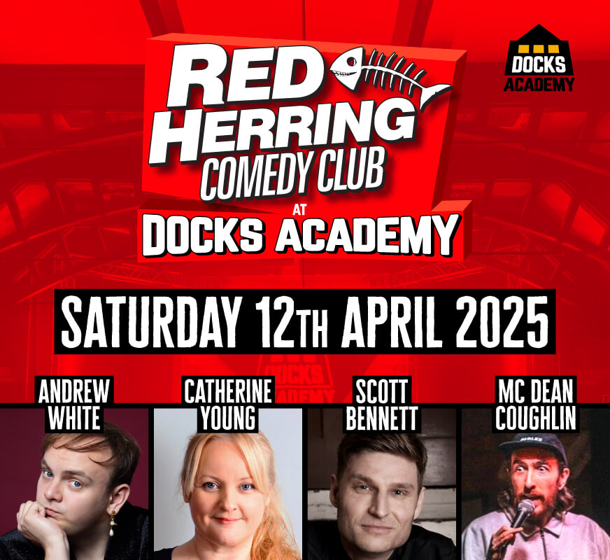 grimsbycomedy's tweet photo. What a night it's going to be @docksacademy on 12th April with not only Andrew White, but also Scott Bennett who is selling out big venues for fun at the moment. Catherine Young &amp; MC Dean Coughlin complete the line up.

Don't miss out, get your tix here https://t.co/mSMboS73BK https://t.co/Fk5QHlVwPL