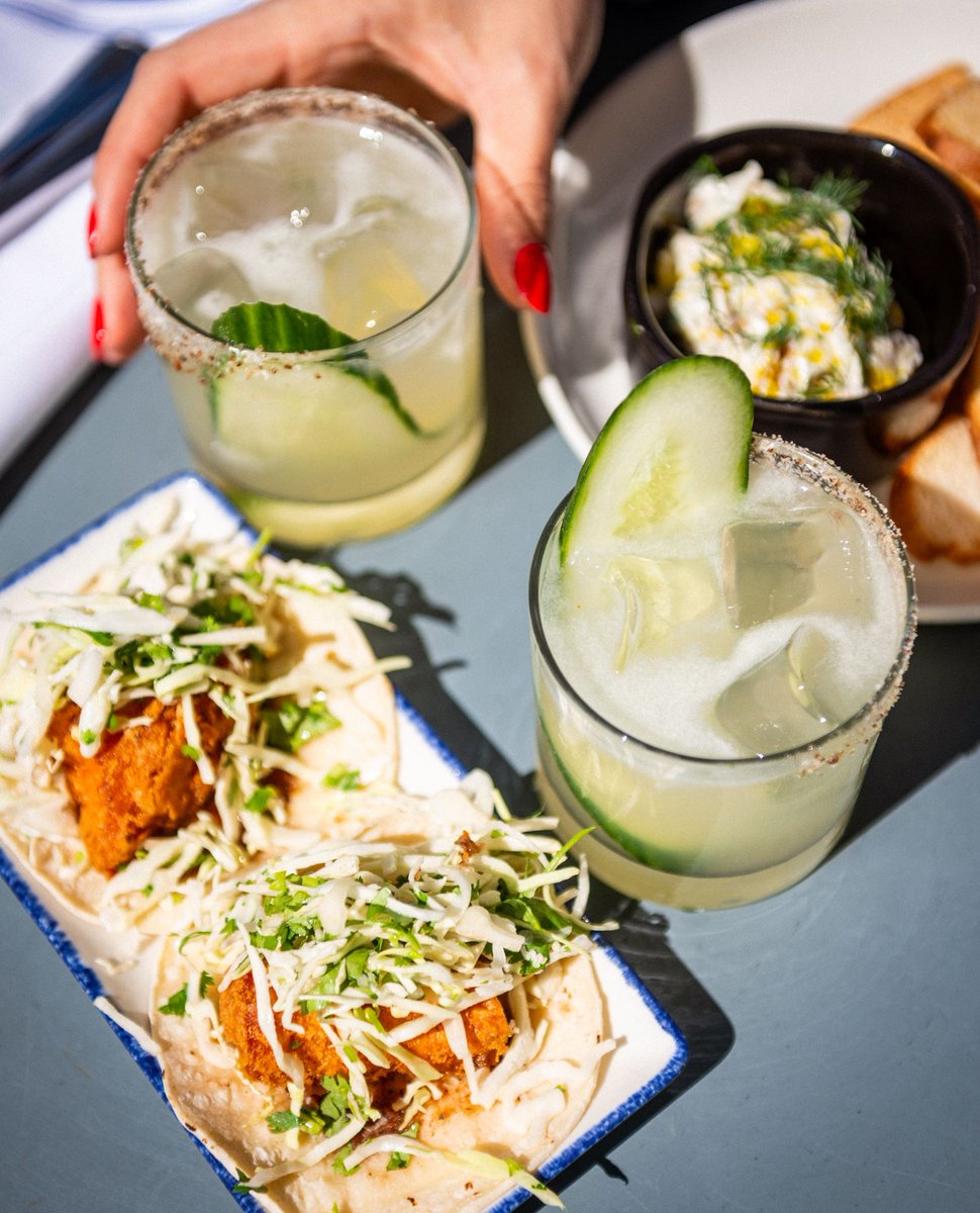 There's nothing a lil' Fried Lingcod Taco + a Marshall Marg can't fix! Join us every Monday-Friday from 4-6PM at our Larkspur Oyster Bar in the @marincountrymart to enjoy Happy Hour discounts on tasty bites and delicious drinks, of course! // #HogIslandOysterCo #HappyHour