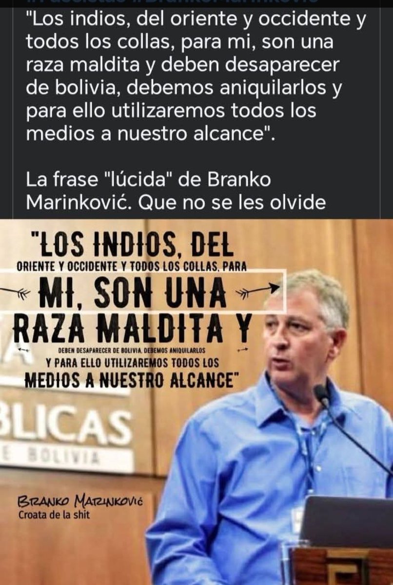 bevirage's tweet image. CÁLLATE #CROATANAZI #SEPARATISTA LADRON DE TIERRAS BOLIVIANAS, GOLPISTA CRIMINAL ‼️‼️‼️‼️‼️‼️