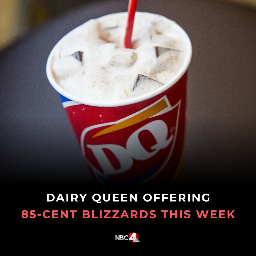 Dairy Queen is inviting ice cream lovers to celebrate its 85th birthday with an extra sweet and extra cheap treat next week. nbc4i.co/4c2g3XW?utm_me…