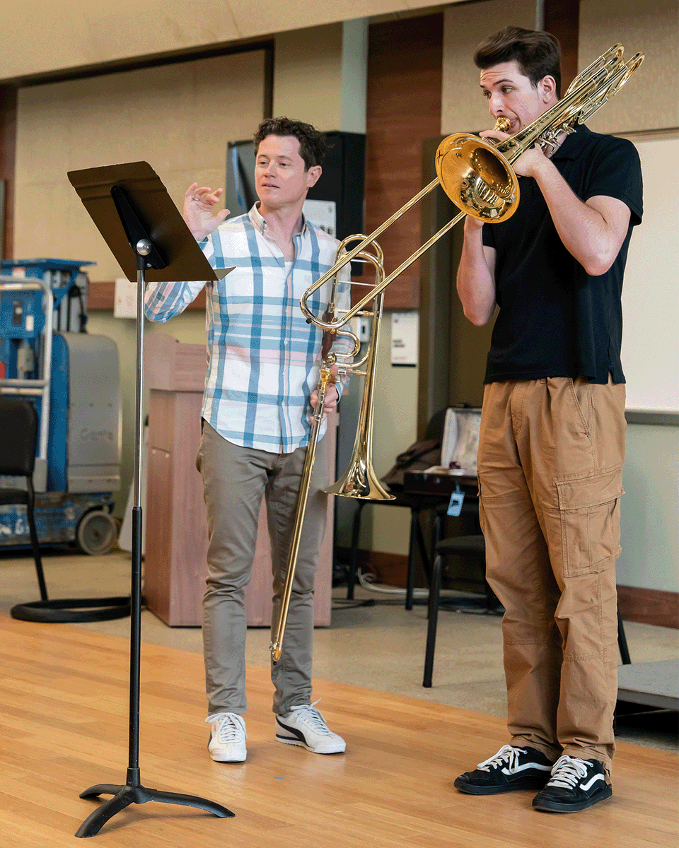 NatSymphonyDC's tweet photo. This past weekend on the #NSOTour, some NSO musicians led masterclasses at the University of Miami's (@univmiami) Frost School of Music (@frostschoolum)! 🎼
Pictured: Aaron Goldman, principal flute, David Murray, trombone, and Sue Heineman, principal bassoon.
📸: Scott Suchman https://t.co/qGlRwNMDhm