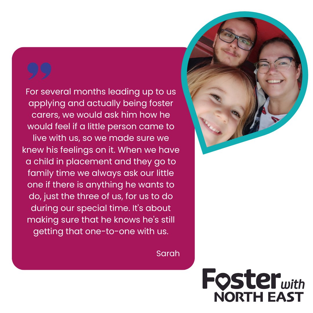 Social workers play a crucial role in involving foster carers' children in decision-making.  A huge thank you to all of our social workers across the North East who do all they can to support foster carers and their families as well as young people in care. 💖