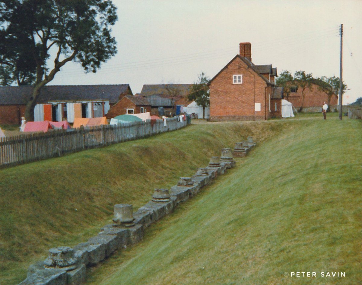 pete_savin's tweet photo. Going through old boxes and found some shots I took whilst digging at #Wroxeter in 1984, now there’s a Roman replica villa where my tent stood, happy days #archaeology https://t.co/fAxPmMVpJG