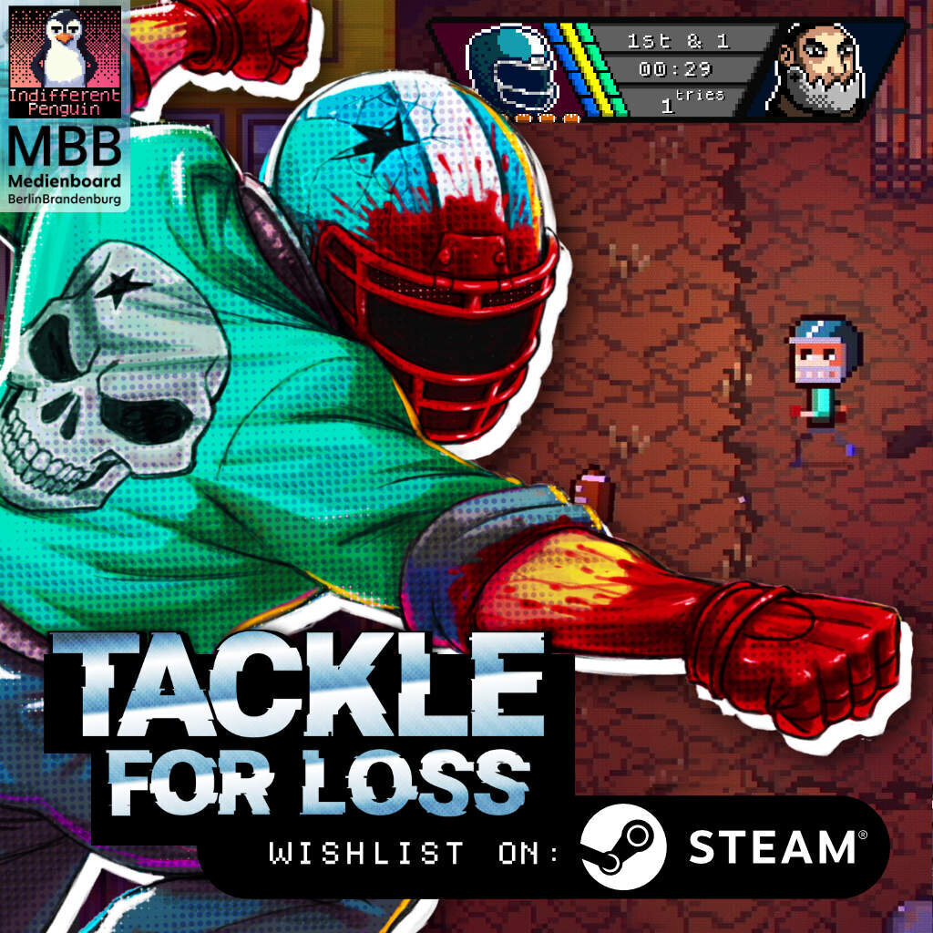 indi_penguin's tweet image. Greetings, fellow #solodevsurvivor Daniel here. My game &quot;Tackle for Loss&quot; got funding, which I assume means I&apos;ve won at gamedev? (Narrator: He has not.)