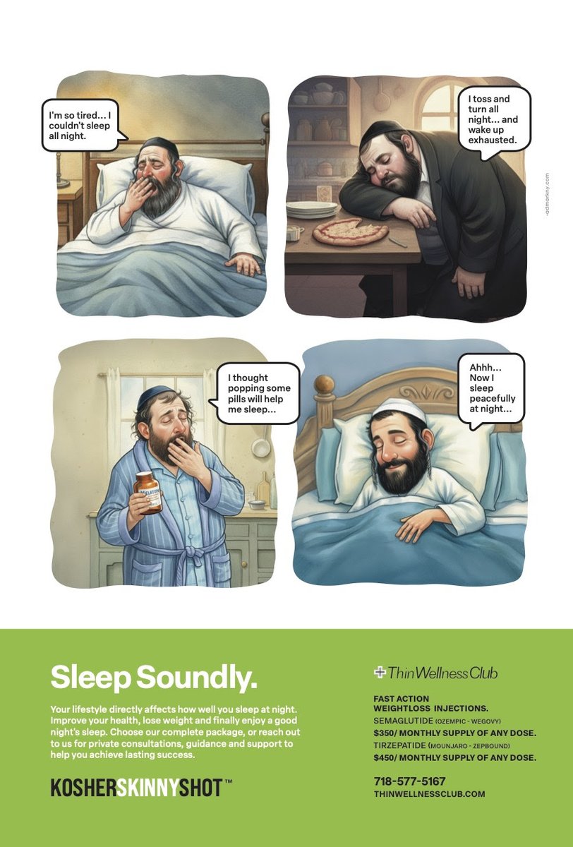 Struggling to Sleep? 
Wake Up Refreshed with Kosher Skinny Shot!

📷 Call Today: 718-577-5167
📷 Visit: thinwellnessclub.com
Wake up refreshed and energized 
– Start your journey to better health today!