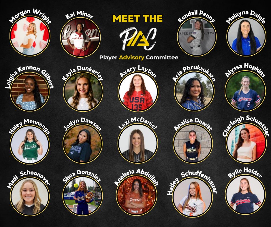 Meet the 2025 Player Advisory Committee! 🥎 These athletes are stepping up to lead, elevate the athlete voice, and shape the future of fastpitch. 💥
