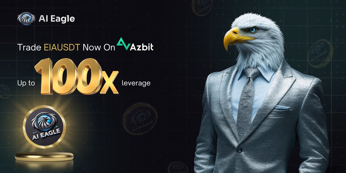 💰 Trade #EIAUSDT with up to 100x leverage! 🔥
📍 Available NOW on azbit.com—don’t miss out!

🦅 Join AI Eagle Community!👇
📲 t.me/AIeaglechain

#AIEagle #AIEagleChain #EIA