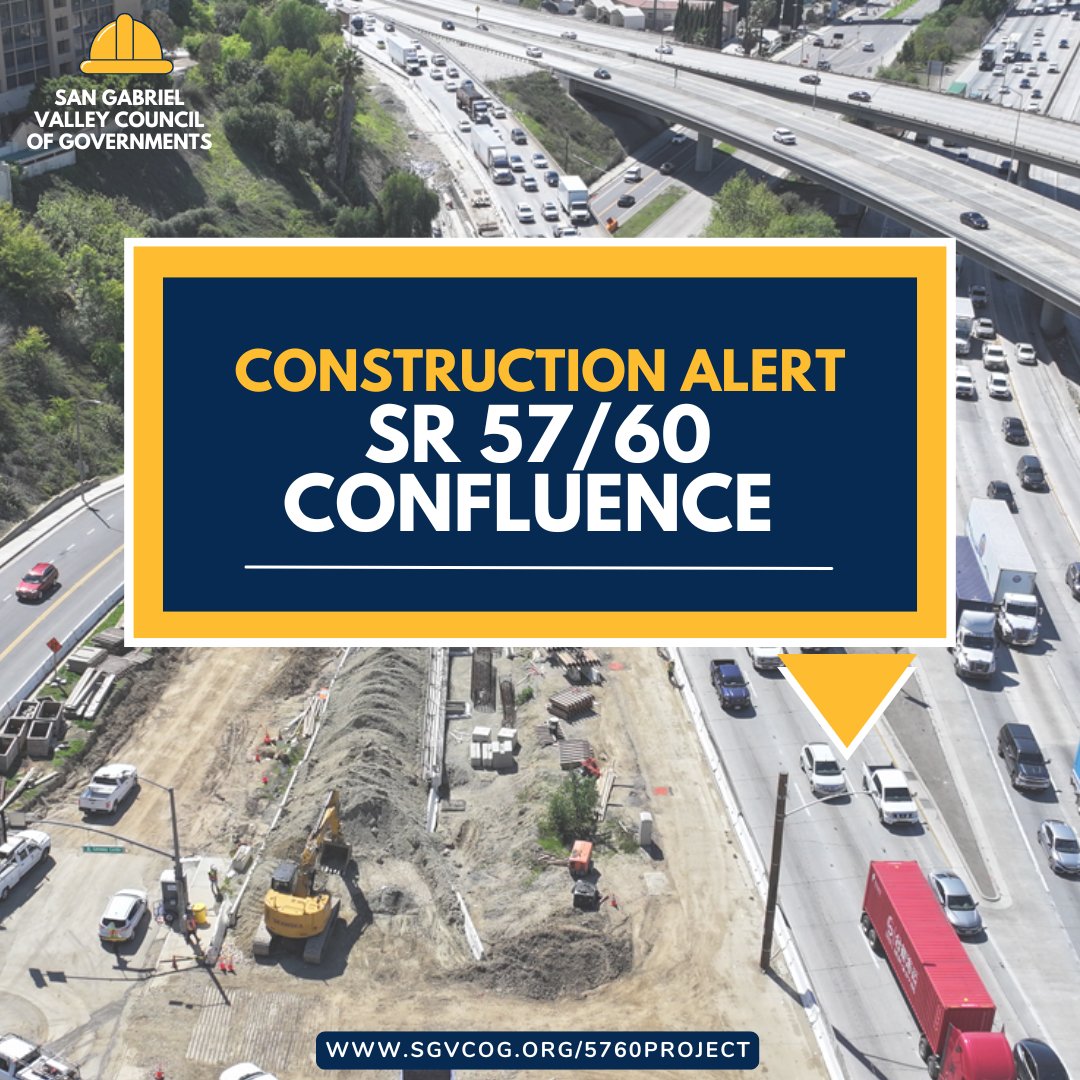 🛑March 24-25: The following closures are in effect for electrical work and traffic control:

- Eastbound and Westbound SR 60 lanes 6 &amp; 7

- Grand Ave on/off ramps from 7PM - 6AM

- Northbound right lane on Grand Ave between Golden Springs Drive and Grand bridge closed 7PM to 6AM