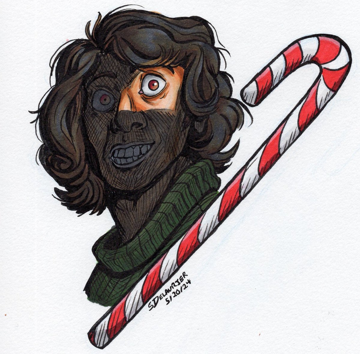StarredDemation's tweet photo. Some Billy Lenz art from the last 2 Christmases #BlackChristmas #BillyLenz #70sHorror #fanart https://t.co/FM1cpVBOYg