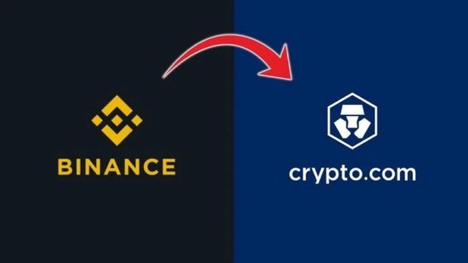 Out with the old; #Binance   

In with the new; #Cryptocom   

Good bye $BNB • Hello $CRO