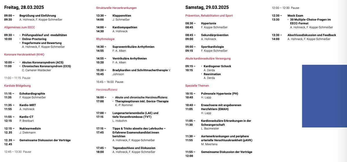 Fares-Alexander Alken (@alkenmd) on Twitter photo #EECC Vorbereitungskurs der <a href="/YoungDgk/">Young DGK</a> <a href="/DGK_org/">Deutsche Gesellschaft für Kardiologie</a> Freitag+Samstag 28. + 29.03.2025 - von Absolvent:innen für Absolvent:innen, wesentliche <a href="/escardio/">European Society of Cardiology</a> Leitlinien kompakt, schaltet ein! 🫀⚡️ <a href="/Franzi_Koppe/">Franziska Koppe-Schmeißer</a> <a href="/AnnaHohneck/">Anna Hohneck</a> <a href="/ViclouiseJ/">Victoria Johnson</a> <a href="/Kardiophil/">Philipp Breitbart</a>
➡️akademie.dgk.org/anmeldung/page… #EECC Vorbereitungskurs der <a href="/YoungDgk/">Young DGK</a> <a href="/DGK_org/">Deutsche Gesellschaft für Kardiologie</a> Freitag+Samstag 28. + 29.03.2025 - von Absolvent:innen für Absolvent:innen, wesentliche <a href="/escardio/">European Society of Cardiology</a> Leitlinien kompakt, schaltet ein! 🫀⚡️ <a href="/Franzi_Koppe/">Franziska Koppe-Schmeißer</a> <a href="/AnnaHohneck/">Anna Hohneck</a> <a href="/ViclouiseJ/">Victoria Johnson</a> <a href="/Kardiophil/">Philipp Breitbart</a>
➡️akademie.dgk.org/anmeldung/page…