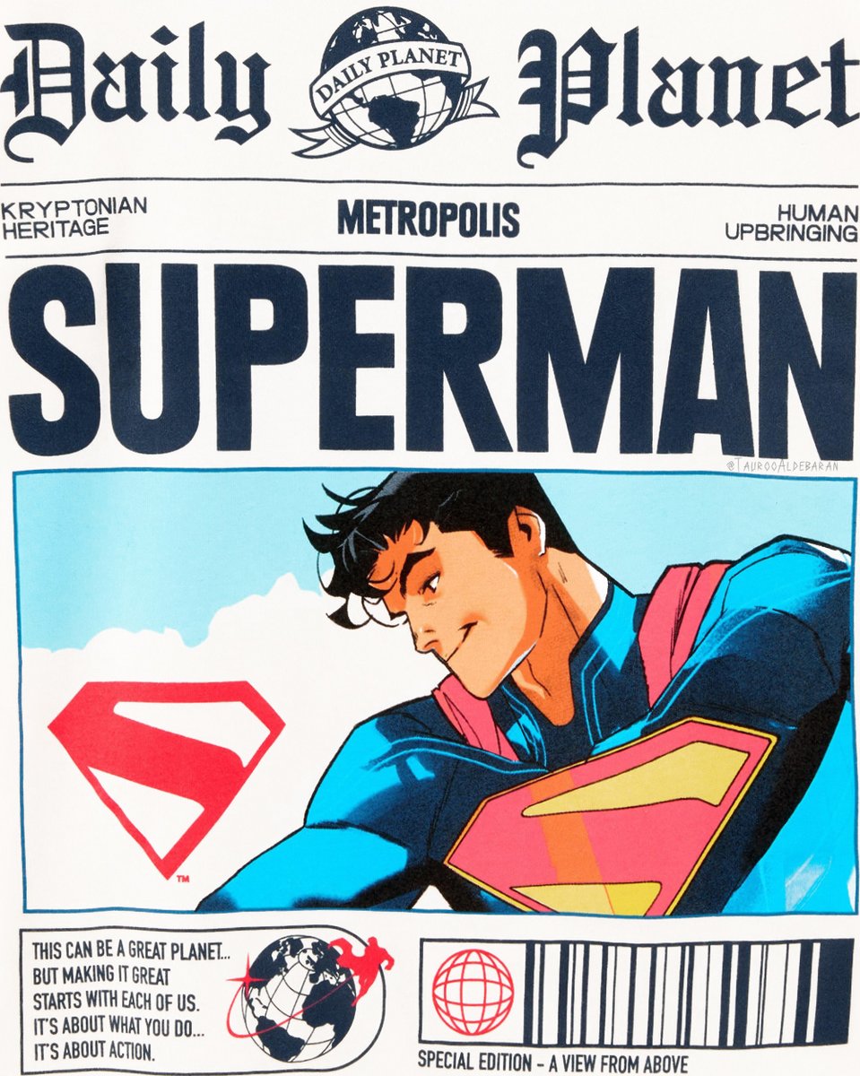 TaurooAldebaran's tweet photo. New promo art for #Superman Movie 
The art style appears to be that of Jorge Jimenez, who is known to be doing some official art for the film. https://t.co/gwFnnFoAkV
