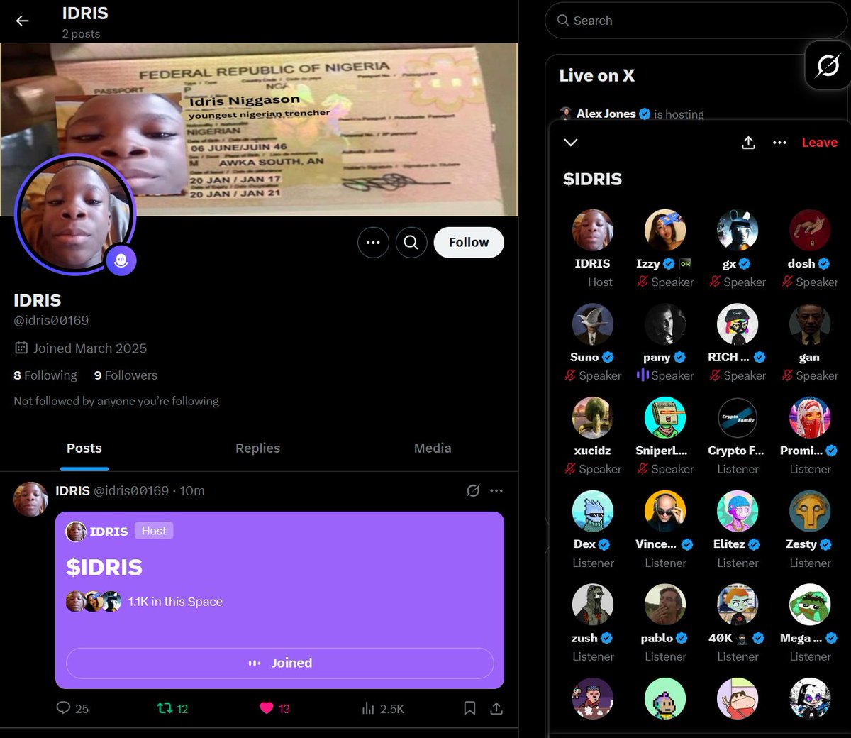 Kanube77's tweet photo. 13 year old Nigerian kid created his own memecoin called $IDRIS and it went to a 400k Market Cap 🔥

Easy 10x for our private group 🤑

DM for private TG details 📧

#crypto #MemeCoinSeason #memecoins #Solana https://t.co/MpEgSaUcOL