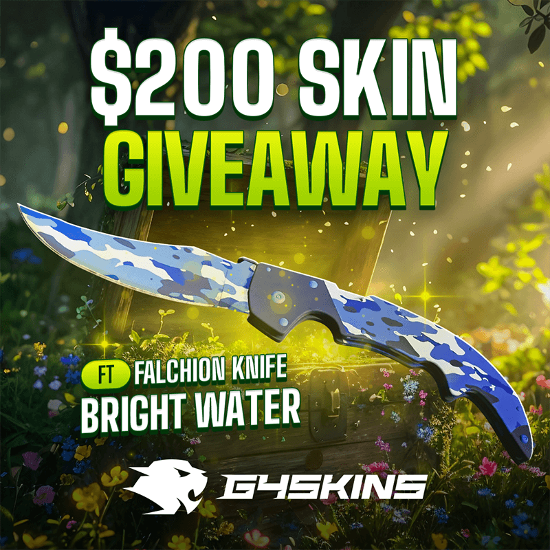 G4SkinsCOM (@g4skinsdotcom) on Twitter photo We have something special for you! 🔥
$200 SKIN GIVEAWAY with G4Skins!🎉
🎁 ★ Falchion Knife | Bright Water 🎁
To enter:
✅ Follow <a href="/g4skinsdotcom/">G4SkinsCOM</a>
✅ Retweet + Like
✅ Tag a CS2 Friend
✅ Follow IG - official_g4skins
✅ Join our Discord - G4Skins
Get free case 🎁
and 5️⃣% We have something special for you! 🔥
$200 SKIN GIVEAWAY with G4Skins!🎉
🎁 ★ Falchion Knife | Bright Water 🎁
To enter:
✅ Follow <a href="/g4skinsdotcom/">G4SkinsCOM</a>
✅ Retweet + Like
✅ Tag a CS2 Friend
✅ Follow IG - official_g4skins
✅ Join our Discord - G4Skins
Get free case 🎁
and 5️⃣%