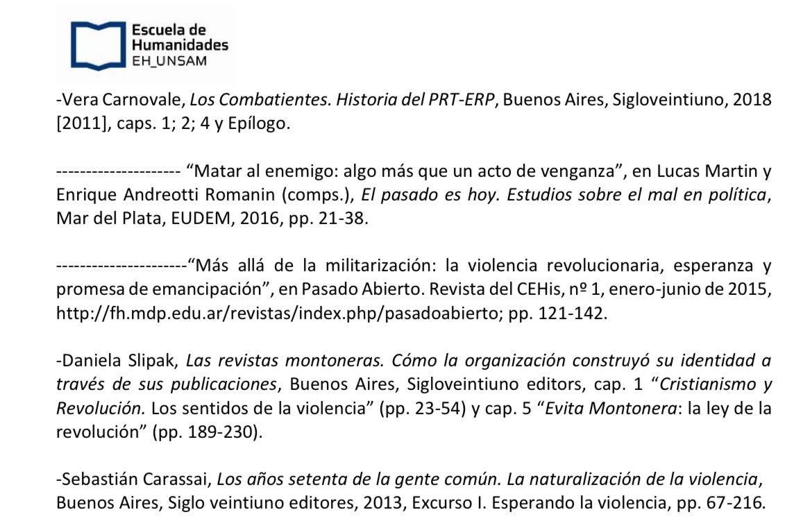 aleprietoo_'s tweet photo. Esto es parte del programa de Historia Argentina II, UNSAM. 

Si hay algo que se ve, se estudia su composición, ideología y motivación son las experiencias guerrilleras de los ‘60 y ‘70. Es mentira que se omite, lisa y llanamente. Y la represión estatal se estudia desde el ‘74. https://t.co/ZR8Hwihu7p