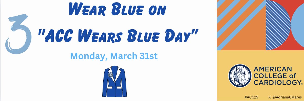 #3 – Wear Blue on "ACC Wears Blue Day" 👕🩵

⚪️Monday, March 31st

Join the tradition and show your ACC spirit by wearing blue on #ACC25’s official “ACC Wears Blue Day”!

🔖 P.S. Save this thread as I’ll be sharing more key events &amp; opportunities happening at #ACC25.