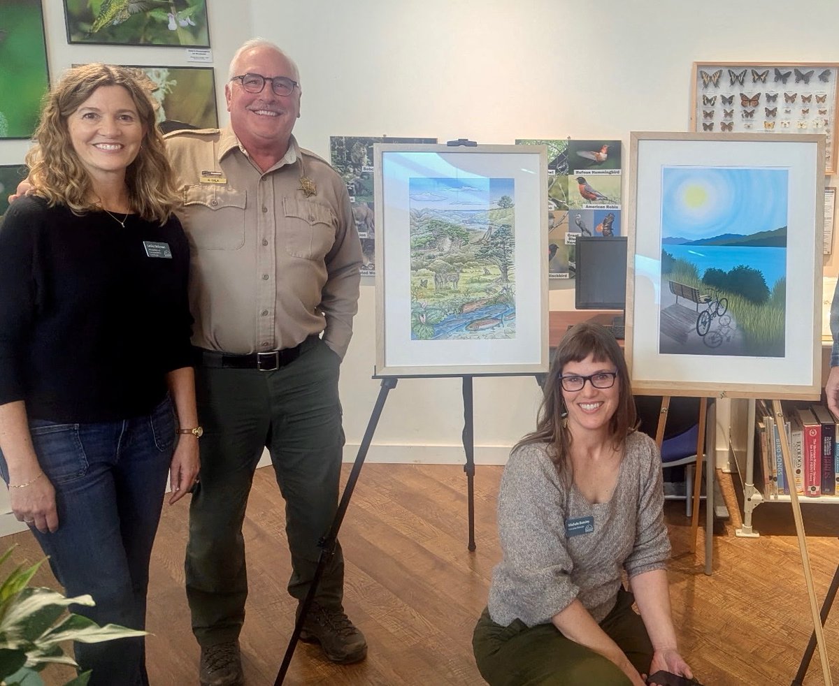 Over the weekend we celebrated the unveiling of the new posters for San Pedro Valley Park, Wunderlich Park, and Sawyer Camp Trail.  Thank you to the San Mateo County Park’s Department, the San Mateo County Parks Foundation, and to the artists for this great work