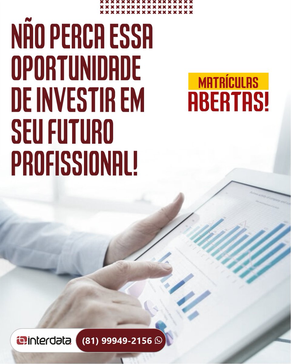 interdatacursos's tweet image. Seja para impulsionar sua carreira ou organizar melhor suas tarefas, nossos cursos de Excel Básico e Excel Avançado vão te levar do zero ao nível profissional!
📲WhatsApp: (81) 𝟗𝟗𝟗𝟒𝟗-𝟐𝟏𝟓𝟔
#interdatacursos #excel #cursodeexcel #planilha #planilhaexcel #planilhaeletônica