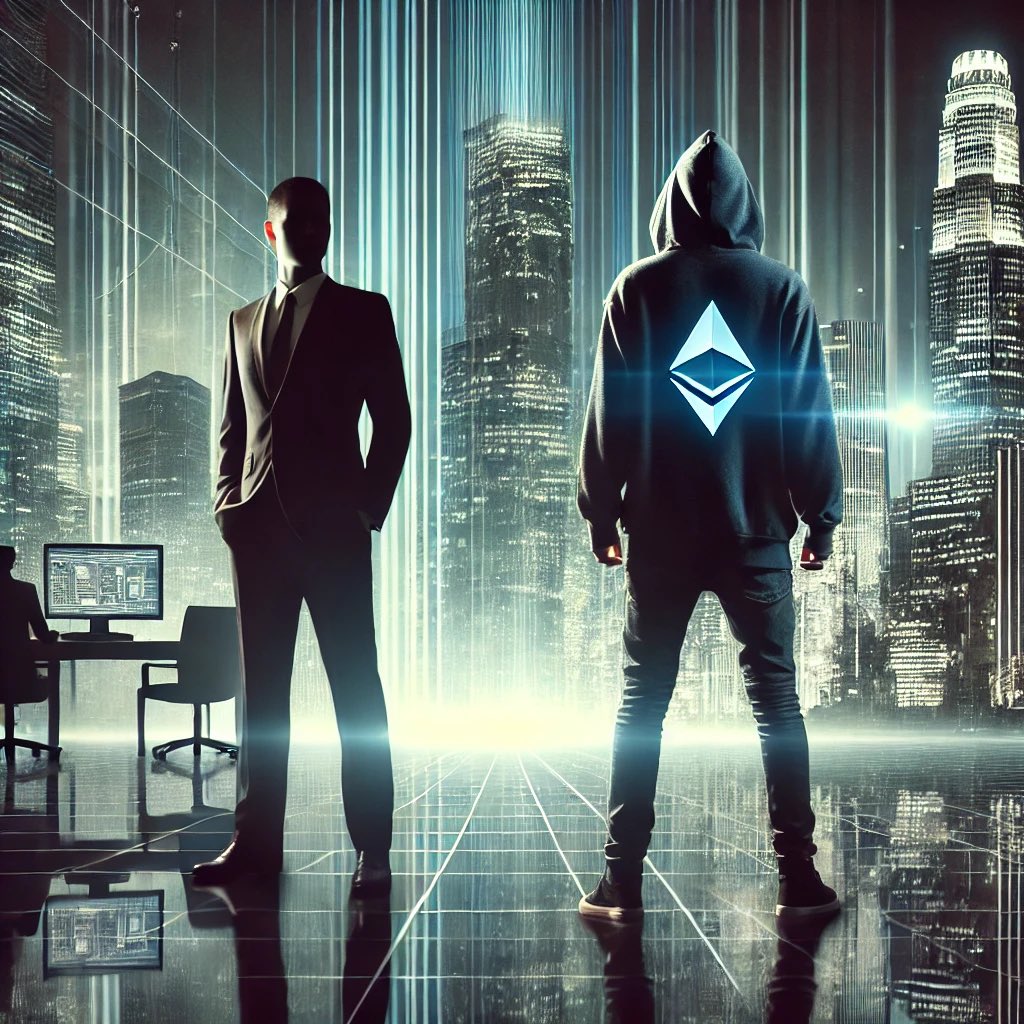 SoulXbit's tweet photo. TradFi wears suits. Crypto wears hoodies—and still wins.

#Web3 #crypto #memecoin https://t.co/YBjmN0apNZ