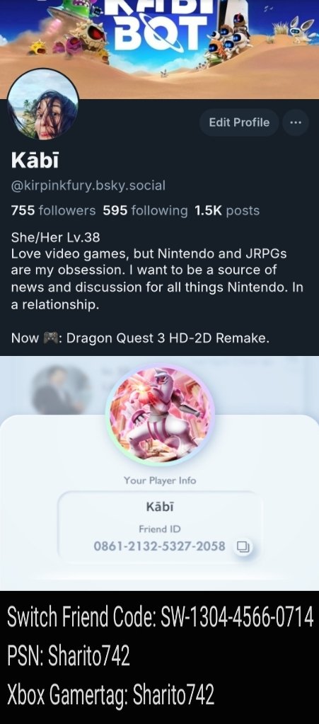 KirPinkFury's tweet image. Things I like for the algorithm:
-Xenoblade
-Zelda
-Metroid
-Kirby
-Final Fantasy
-Emio The Smiling Man
-Helldivers
-Extraction shooters
-Ghost of Tsushima
-Legend of Dragoon
-Astral Chain
-Dragon Quest