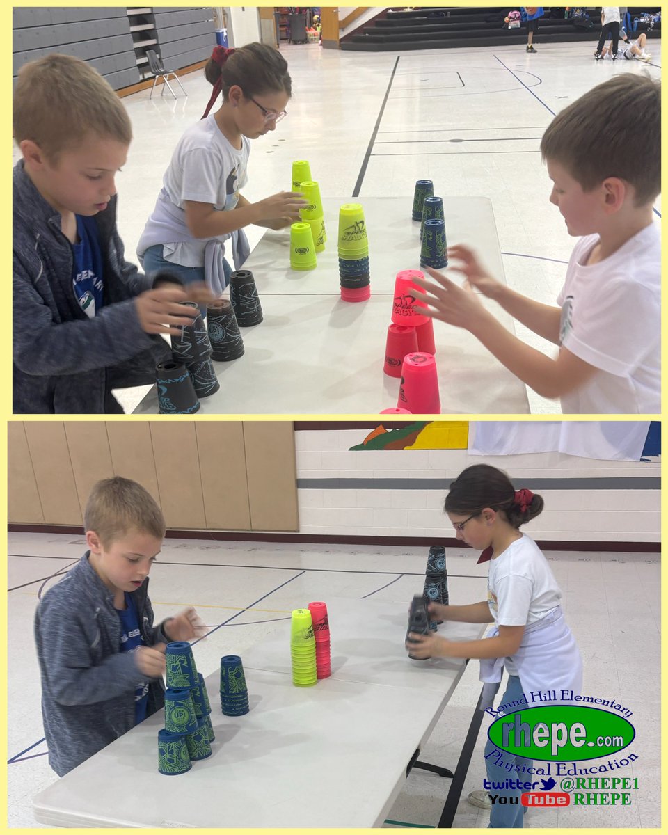 Afterschool #sportstacking club. Table tag 3-3-3 &amp; 3-6-3. #RHES25 <a href="/SpeedStacksInc/">Speed Stacks Inc.</a>