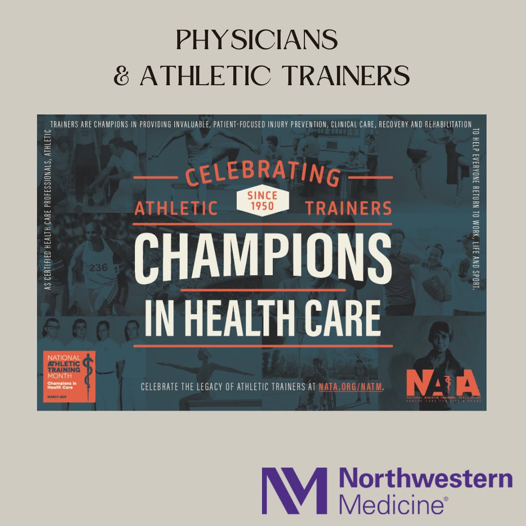 NUSportsMed's tweet photo. Dr. Dominique Stevens, @northwesternu @northwesternmedicine Student Health Services and @nu_sports Team Physician speaking on their relationship with Athletic Trainers 🫡
.
.
.
#NationalAthleticTrainingMonth #NATM #NATM2025 #AT4ALL #ChampionsInHealthCare https://t.co/xh1PWBa2mT