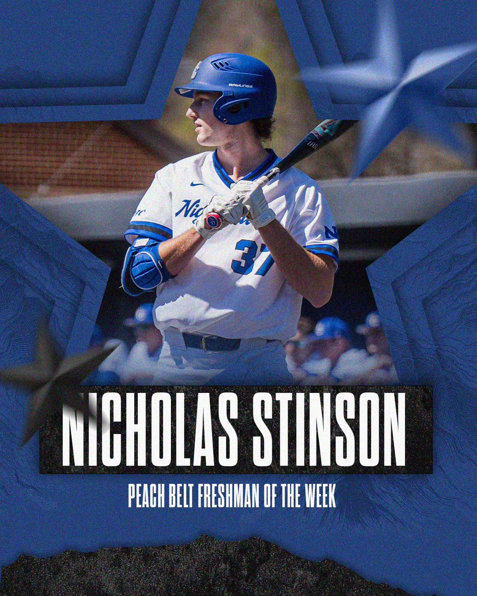 Nick Stinson named the <a href="/PeachBelt/">Peach Belt</a> Freshman of the Week for the third time this season! #HawkEm 

🔗: ungathletics.com/news/2025/3/24…