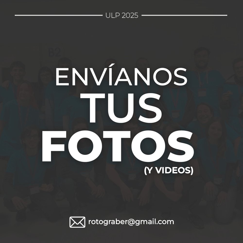 ULP (@ulpugr) on Twitter photo ¡Buenas a todos!
Podéis enviarnos cualquier contenido audiovisual que tengáis del evento para que lo añadamos al álbum oficial.
📩rotograber@gmail.com ¡Buenas a todos!
Podéis enviarnos cualquier contenido audiovisual que tengáis del evento para que lo añadamos al álbum oficial.
📩rotograber@gmail.com