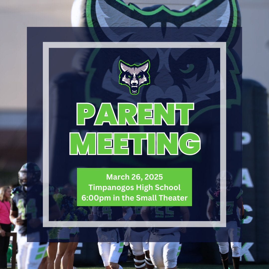 Calling on ALL parents. We hope to see you ALL there. GO T-WOLVES!!!