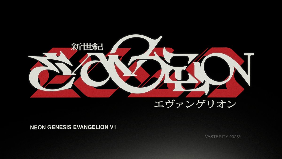 新世紀エヴァンゲリオン 
neon genesis evangelion typography V1