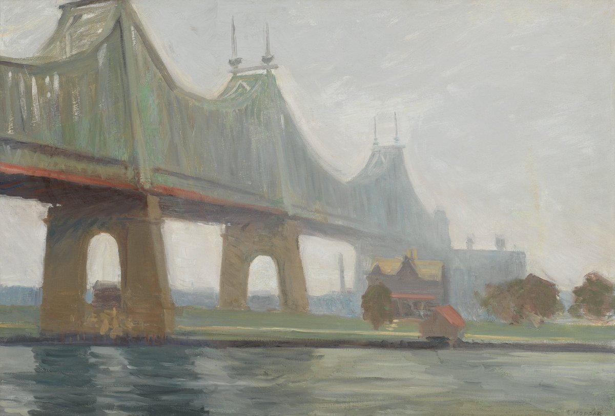 Queensborough Bridge by Edward Hopper (1913).
Almost exactly 100 years later this spot would go on to become the home of <a href="/cornell_tech/">Cornell Tech</a>.
I wonder what the future holds for Roosevelt Island in 2113?