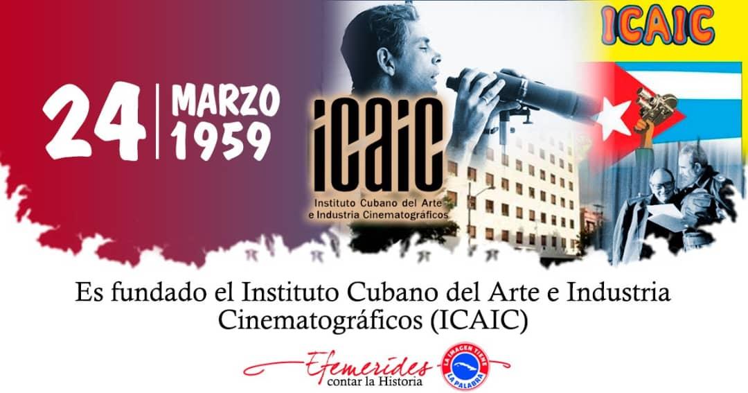 🎥📽️🎞️ Muchas felicidades a quienes forman parte de la rica historia del Instituto Cubano del Arte e Industria Cinematográficos, con motivo de su aniversario 66. Gracias por resumir en imágenes nuestra identidad🙏.

#CubaEsCultura 🇨🇺