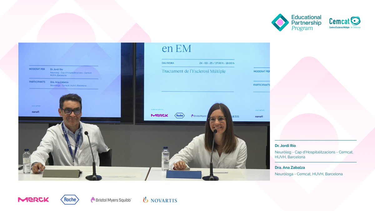 🙏 Gràcies per acompanyar-nos a la sessió informativa d’avui sobre els tractaments de l’Esclerosi Múltiple!
Esperem que hagi estat un espai útil per entendre millor la malaltia i resoldre dubtes amb nosaltres. 

📅 Et convidem a la propera sessió, que tindrà lloc el dilluns, 7