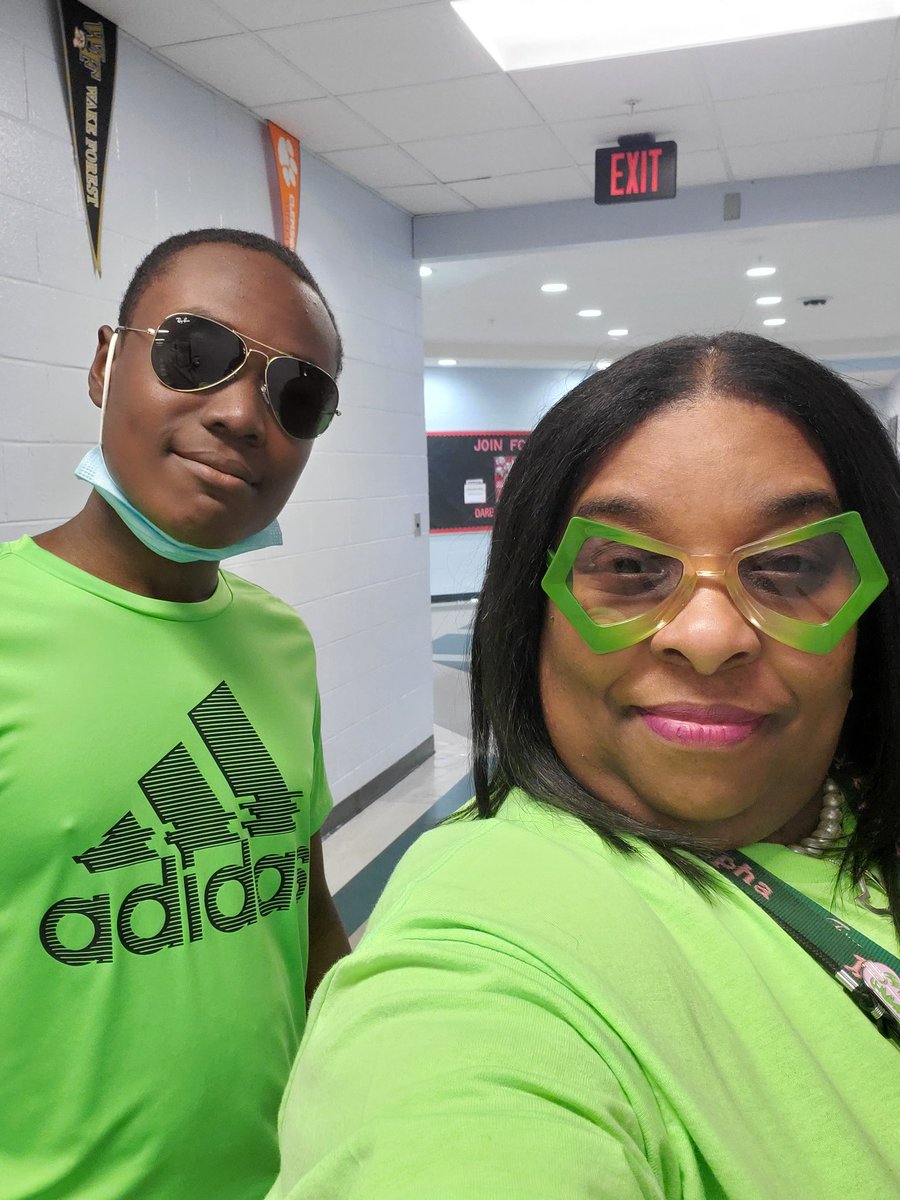 When you and one of your AVID students understood the assignment. Bright colors and sunglasses because our future is bright! <a href="/AVID4College/">AVID</a> <a href="/FultonCoSchools/">FultonCountySchools</a>